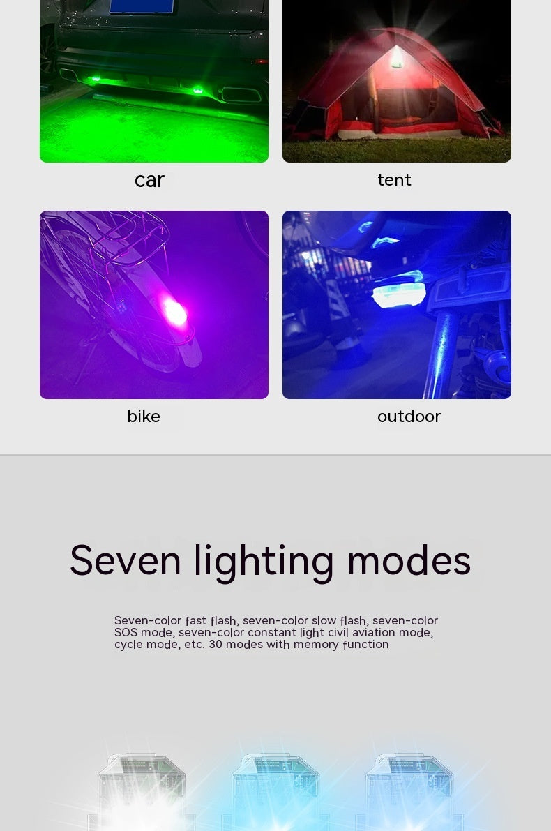 Waterproof Remote Control Motorcycle Flashing Lights UAV Outdoor Lighting Lamp