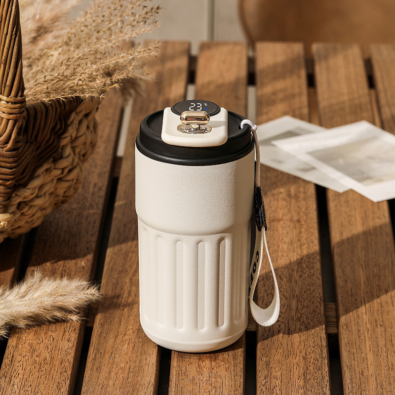 🌡️ Smart Digital Thermal Bottle – 450ml Stainless Steel Mug ☕ Temp Display, Hot & Cold for 12H ❄️🔥