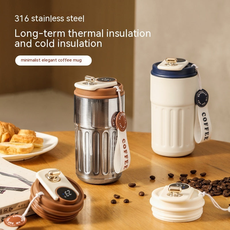 🌡️ Smart Digital Thermal Bottle – 450ml Stainless Steel Mug ☕ Temp Display, Hot & Cold for 12H ❄️🔥