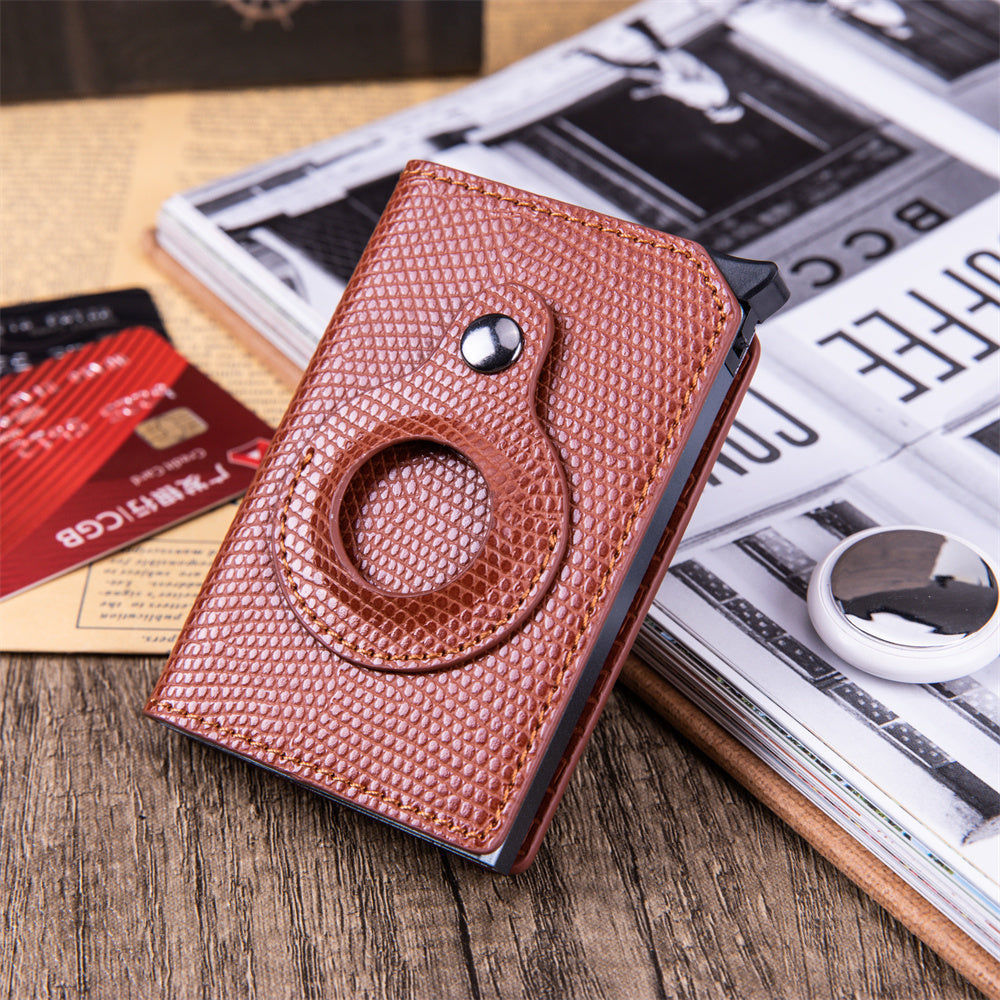 Men's Anti-theft Swipe Card Holder Tracker Hole I Smart Wallet.