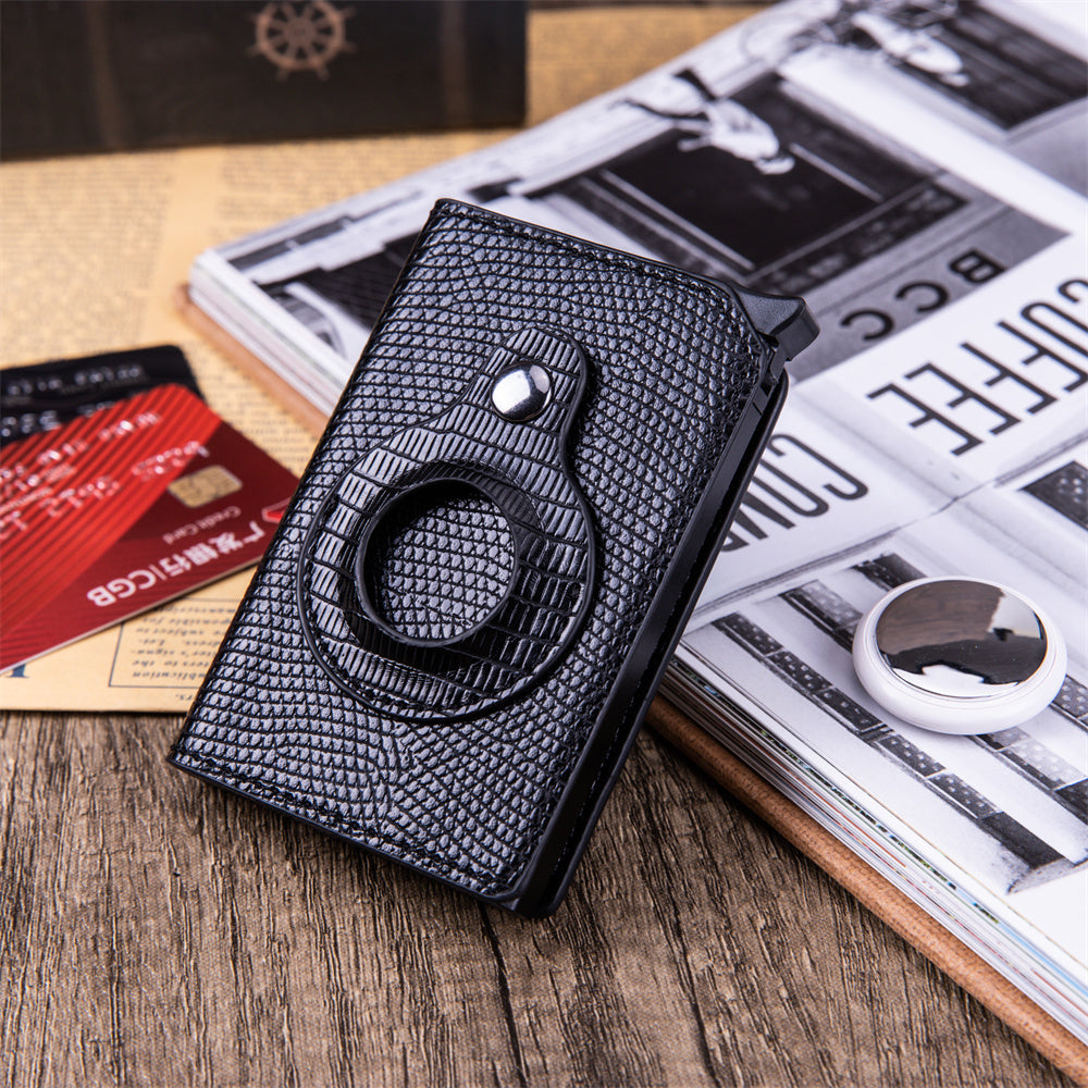 Men's Anti-theft Swipe Card Holder Tracker Hole I Smart Wallet.