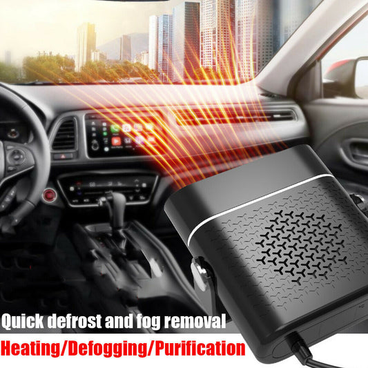 🔥 3-in-1 Car Heater & Defogger 🚗 Plug-in Cigarette Lighter, Mini Heater & Fan ❄️