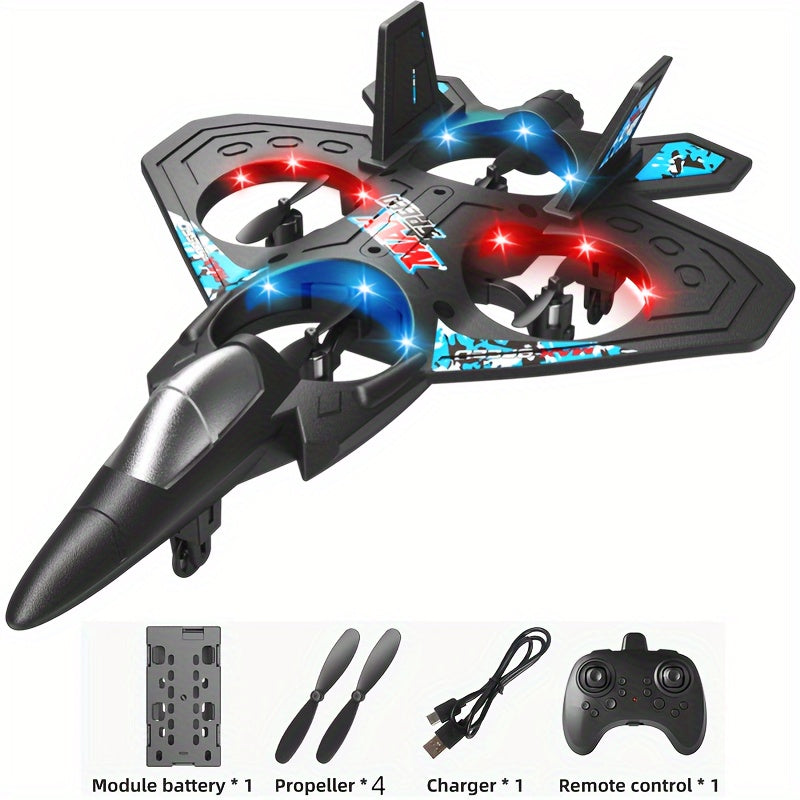 Drone With Rechargeable Battery, Quadcopter Altitude Control, Remote Control Toy For Beginners, Indoor And Outdoor Gifts, Fighter Jet, Toys For Boys And Girls, Christmas, Halloween, Thanksgiving Gifts