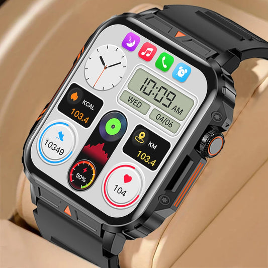Smartwatch – Bluetooth Calls, Fitness Tracker, Waterproof, Long Battery
