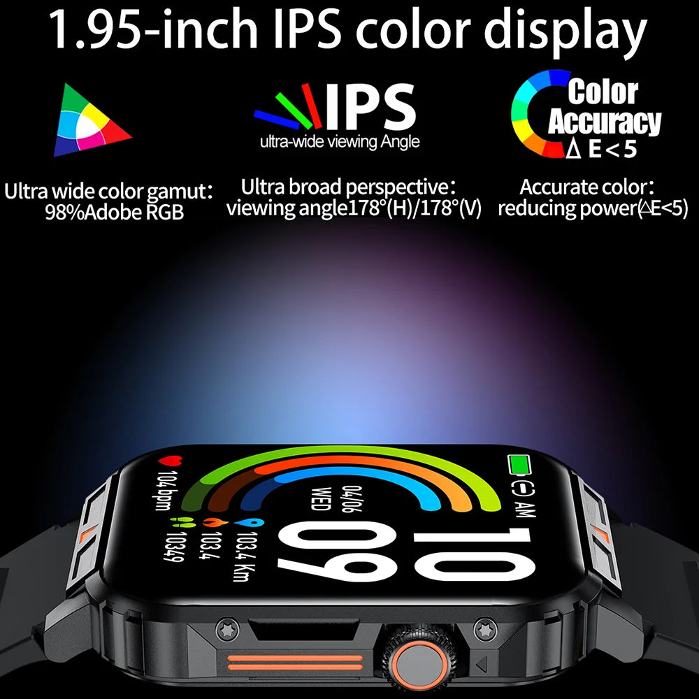 Smartwatch – Bluetooth Calls, Fitness Tracker, Waterproof, Long Battery