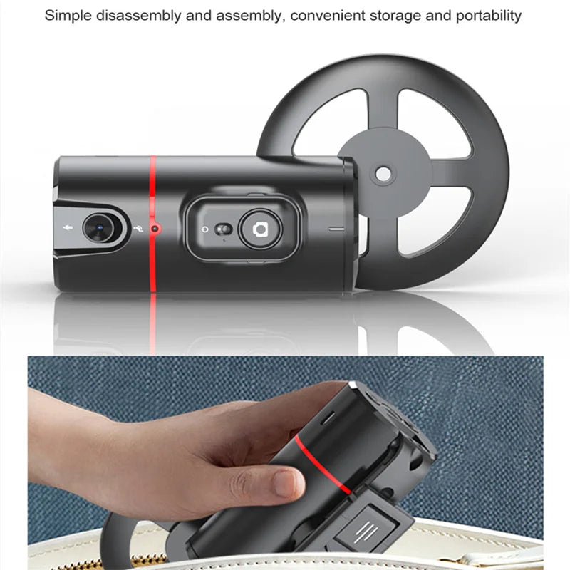 Wireless Gimbal Stabilizer – 360° Selfie Stick with Face Tracking & Bluetooth