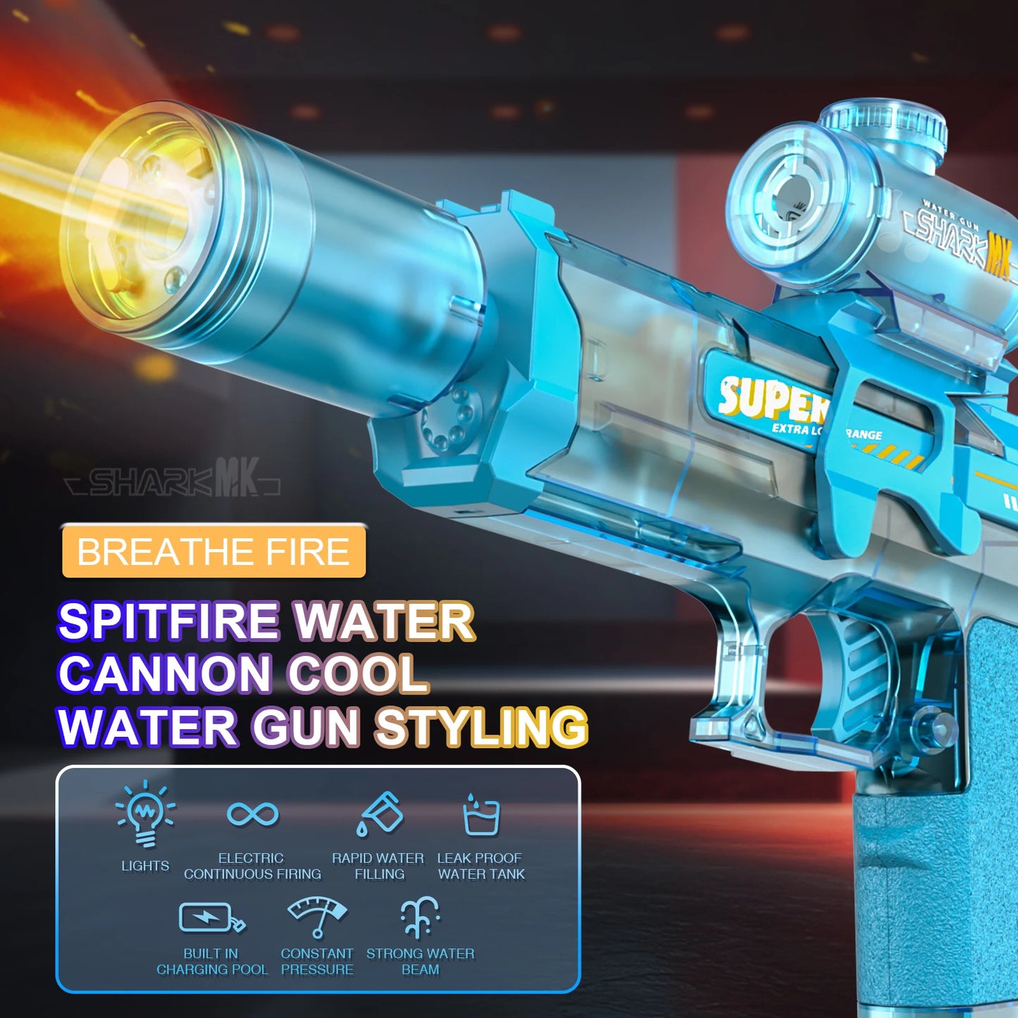 Electric Flame Spray Water Gun