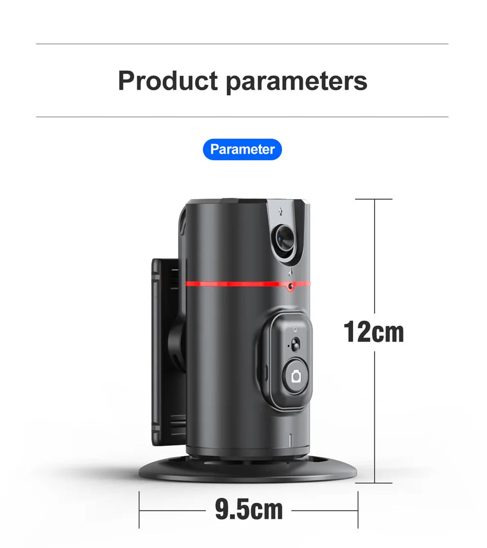 Wireless Gimbal Stabilizer – 360° Selfie Stick with Face Tracking & Bluetooth