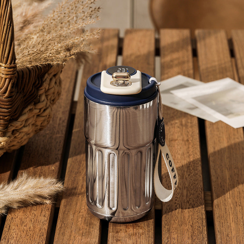 🌡️ Smart Digital Thermal Bottle – 450ml Stainless Steel Mug ☕ Temp Display, Hot & Cold for 12H ❄️🔥